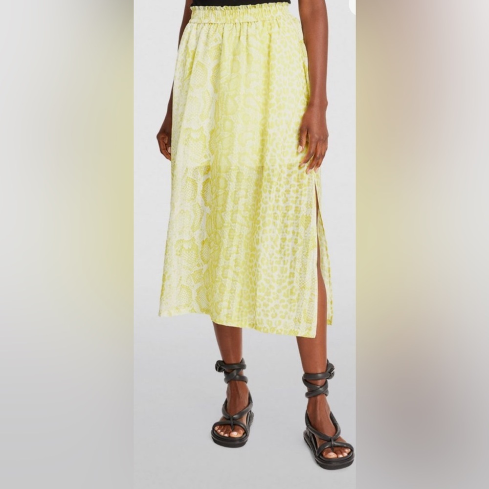 All Saints Clara Noche Midi Skirt‎ In Greener Women’s Size 2
